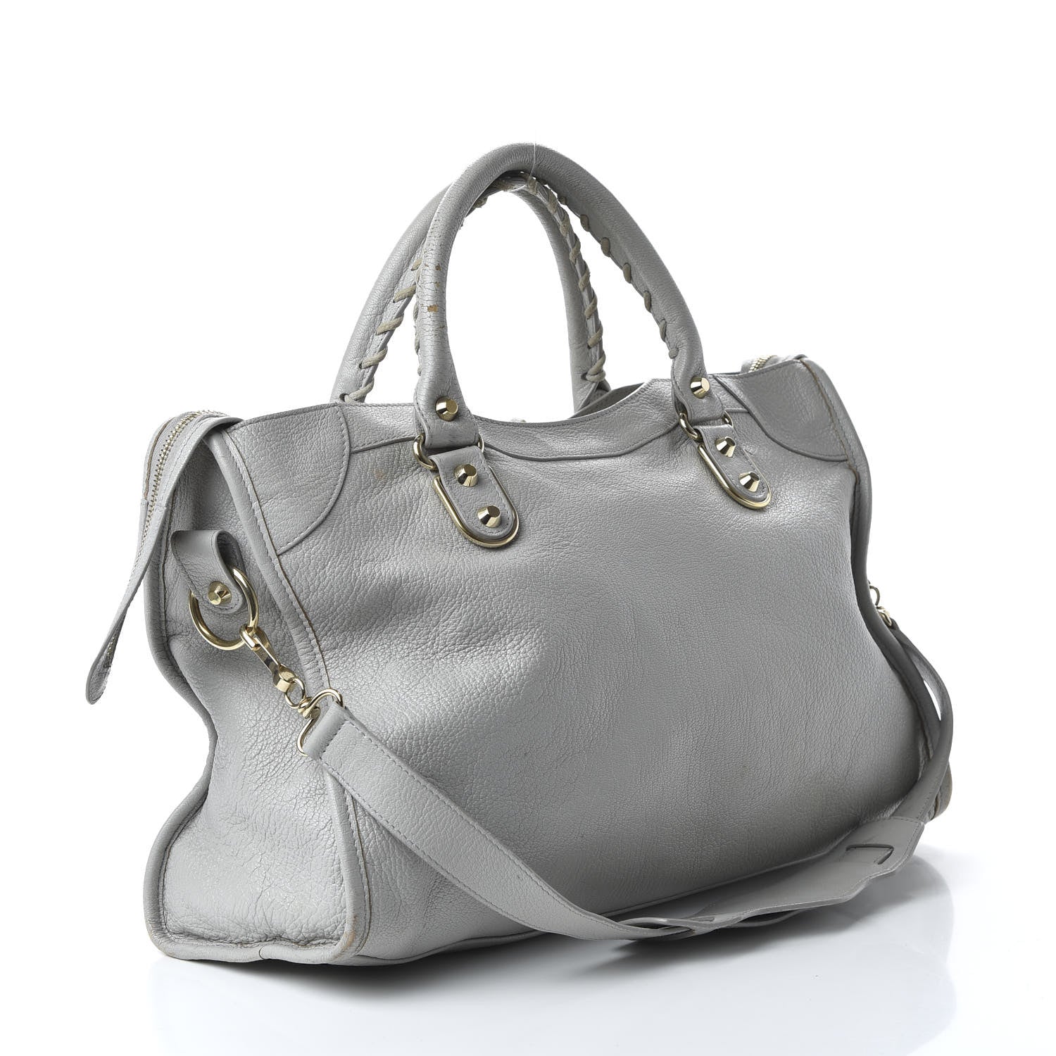 Balenciaga Chevre Gold Metallic Edge Hardware City Gris Perle 4 of 13