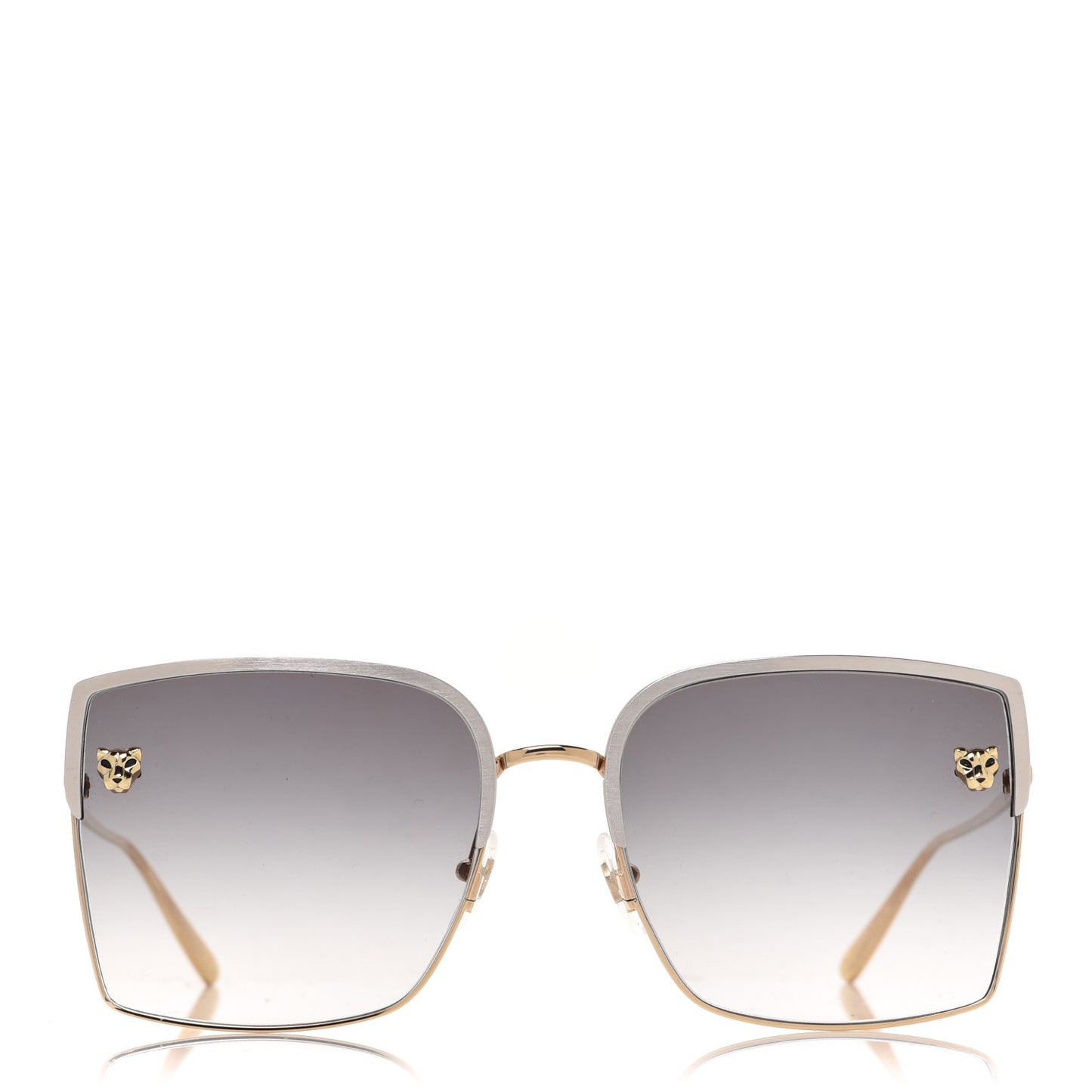 Panthere De Cartier Square Sunglasses Gold