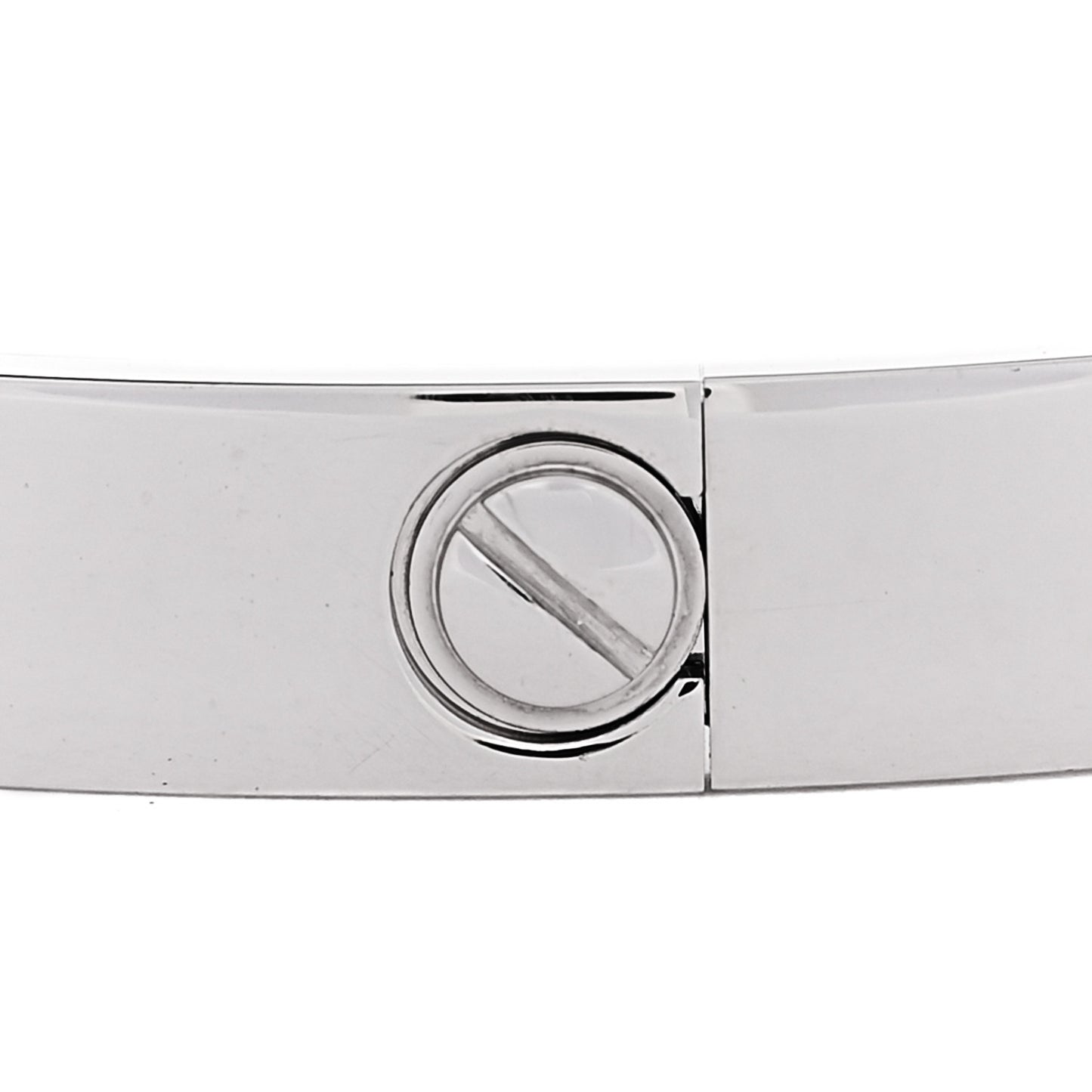 18K White Gold 4 Diamond Love Bracelet 17