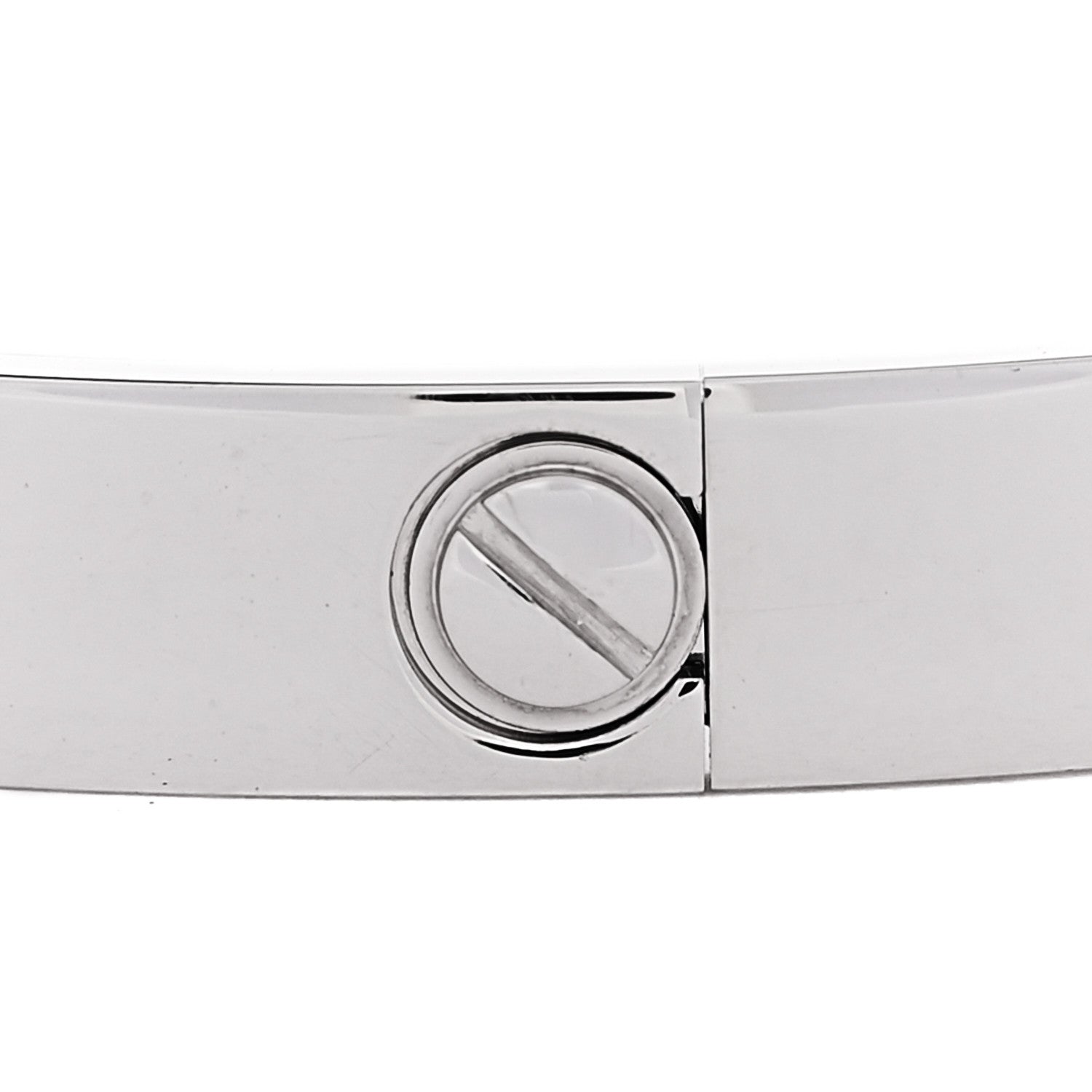 Cartier 18K White Gold 4 Diamond Love Bracelet 17 3 of 8