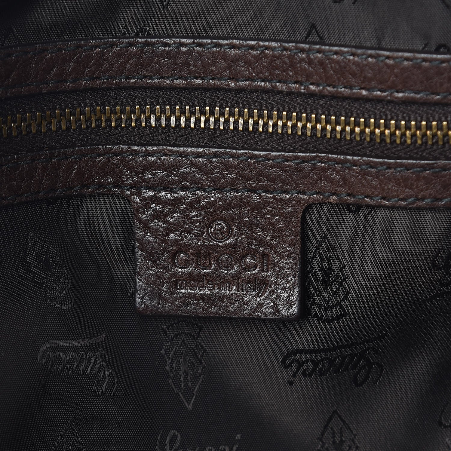 Gucci Calfskin Large Babouska Dome Satchel Dark Brown 6 of 11