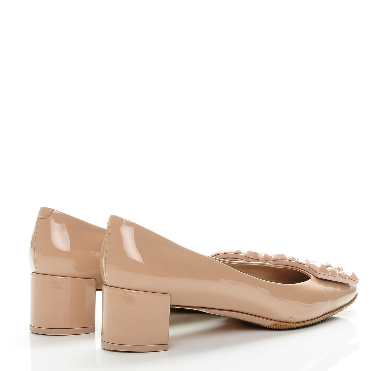 Patent Calfskin Loafer Heels 38.5