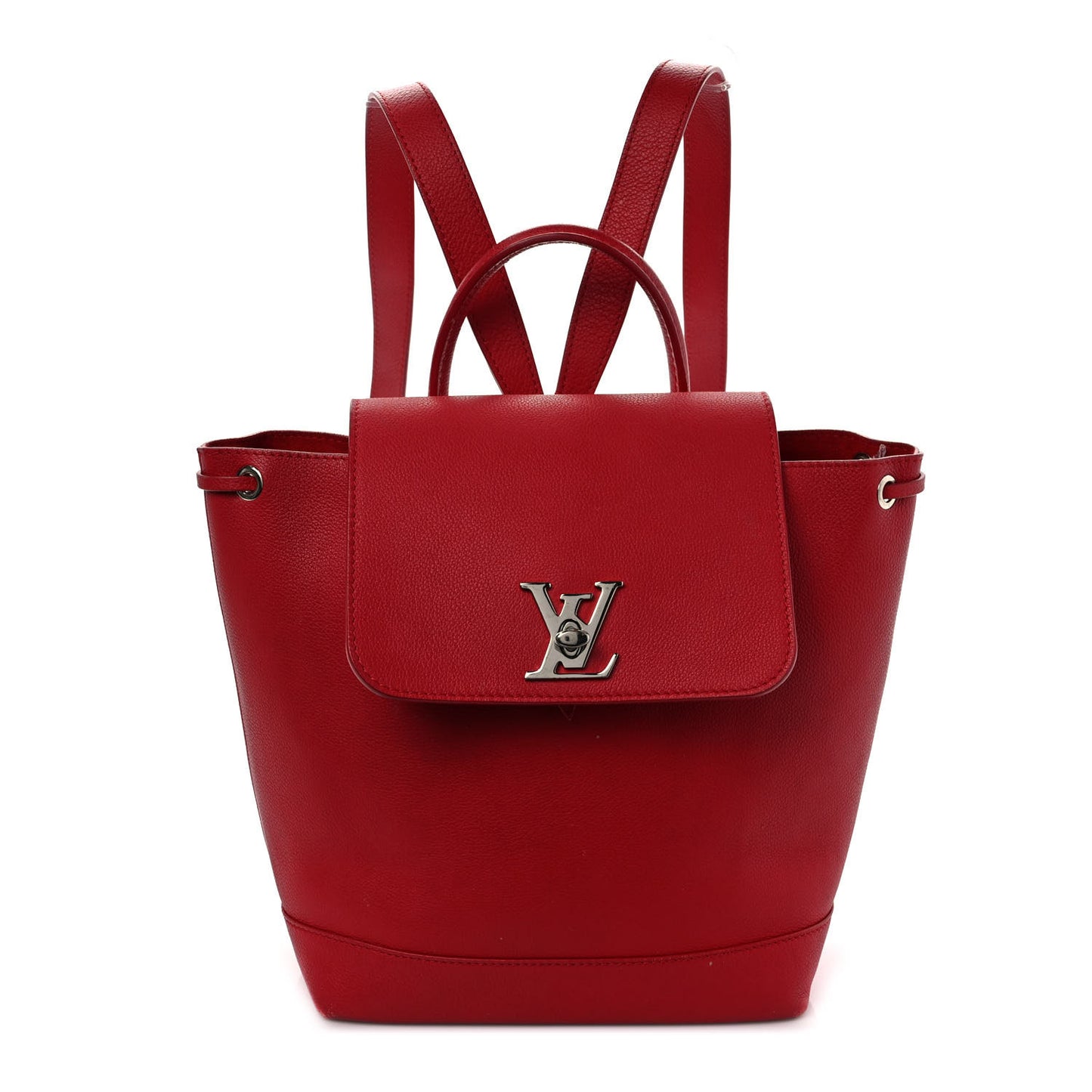 Soft Calfskin Lockme Backpack Rubis