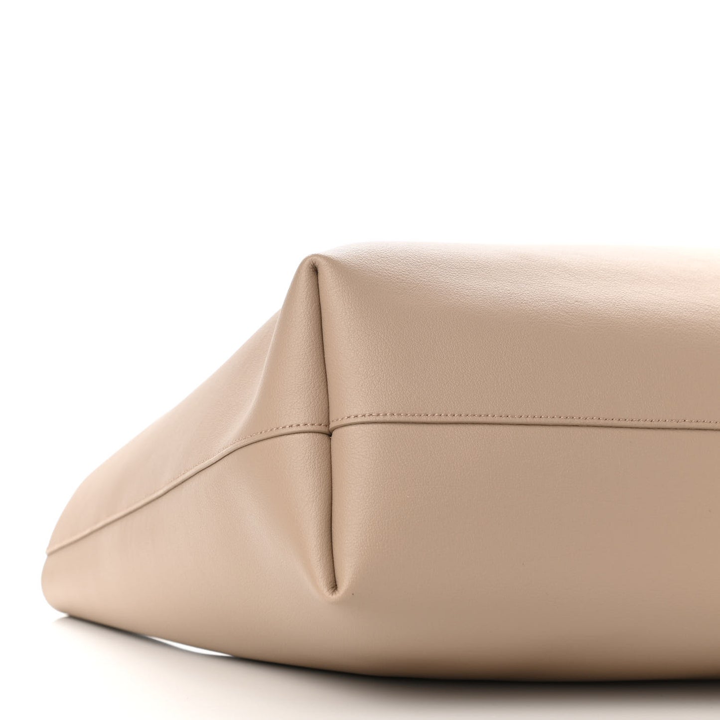 Calfskin Large Shopping Tote Dark Beige