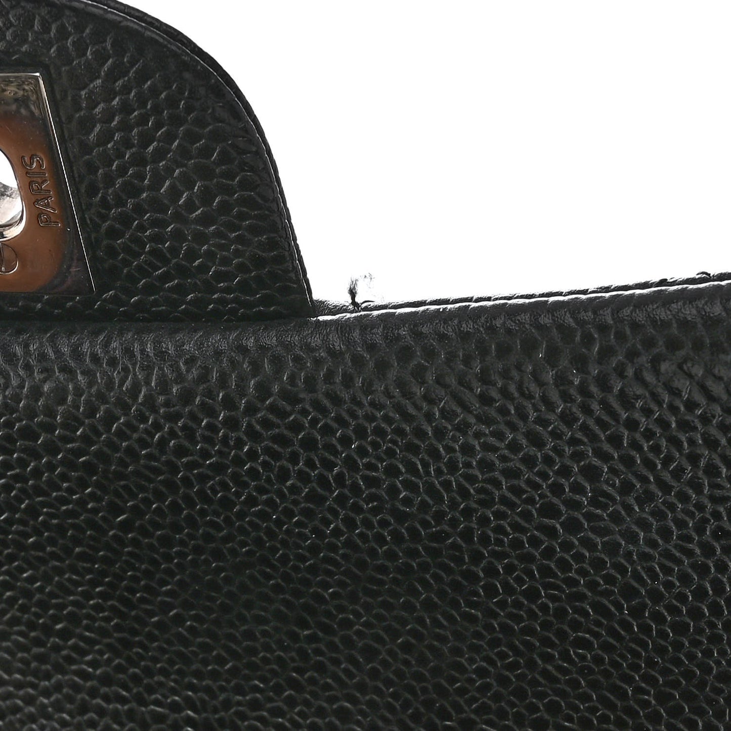 Caviar Quilted Mini Rectangular Flap Black