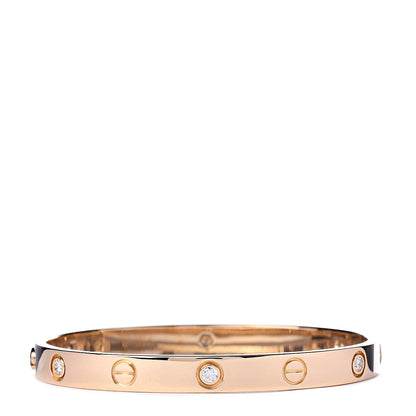 Cartier 18K Yellow Gold 6 Diamond LOVE Bracelet 17 3 of 6