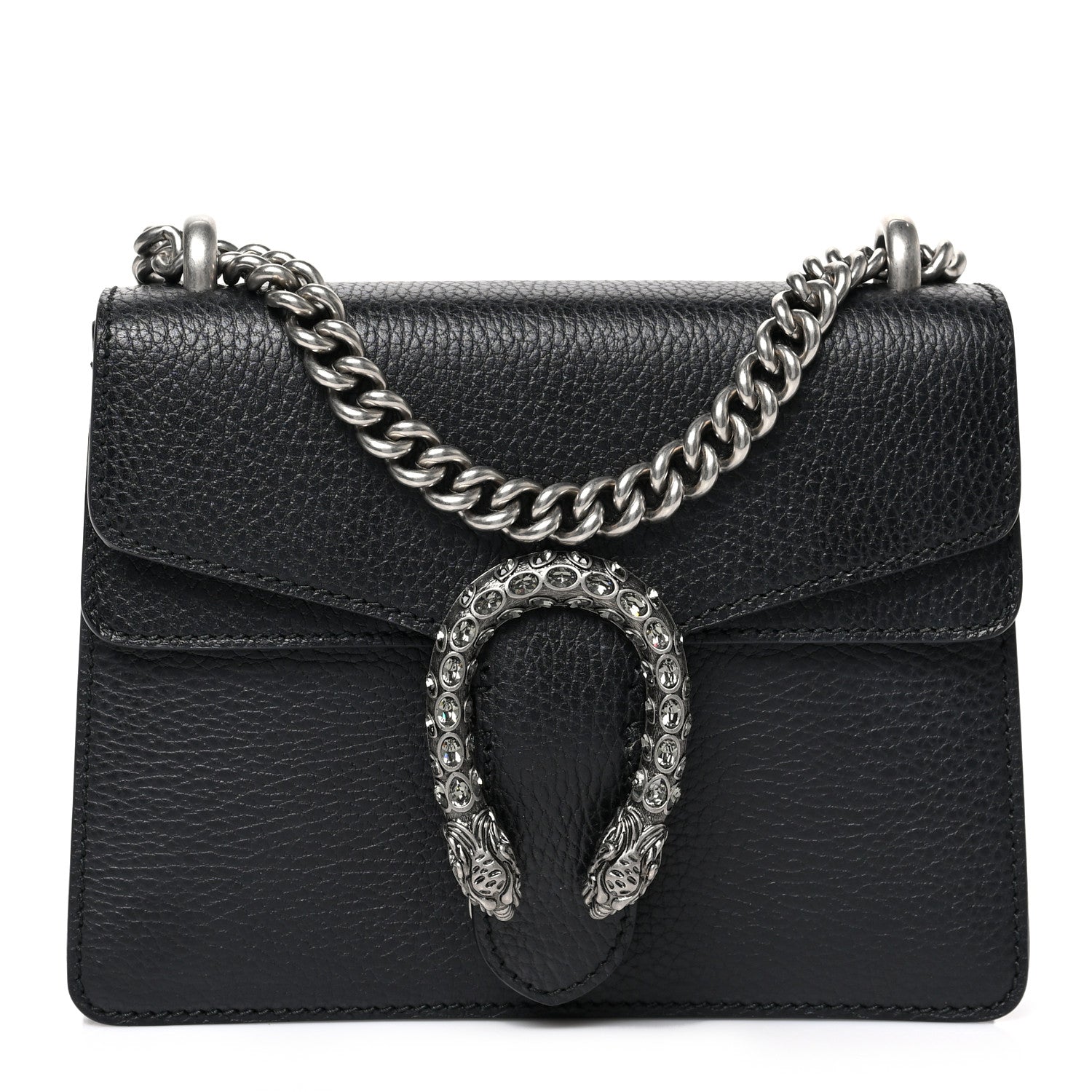 Gucci Calfskin Mini Dionysus Shoulder Bag Black 1 of 8