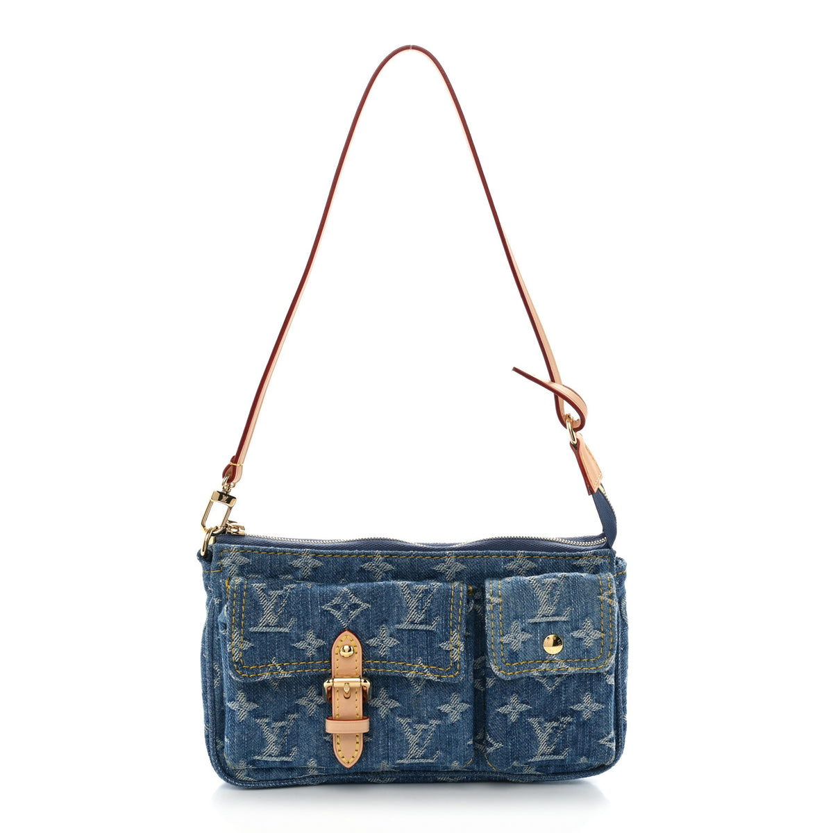Louis Vuitton Monogram Pochette Accessories Cargo  Blue Denim 1 of 10