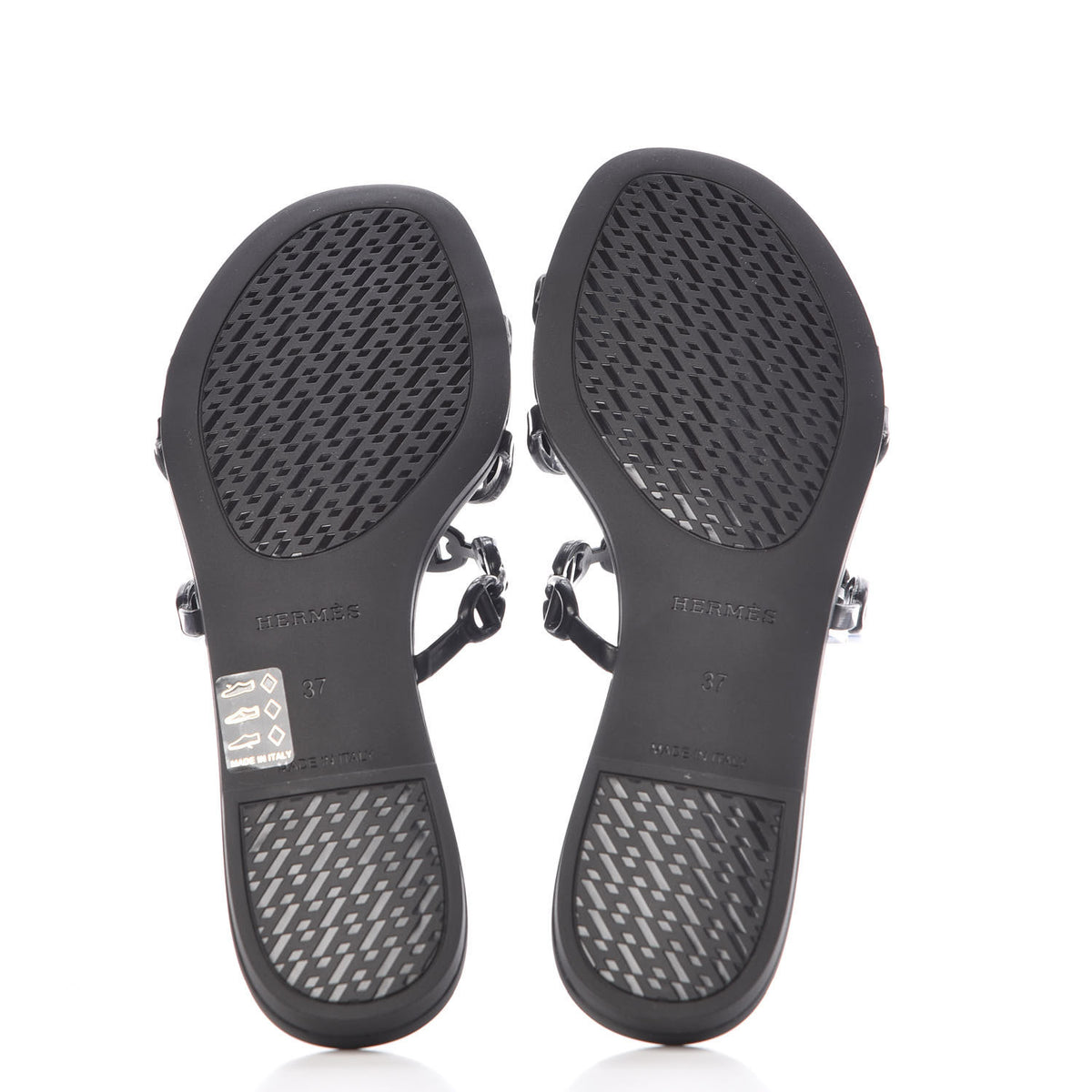 Rubber Chaine d'Ancre Rivage Sandals 37 Black