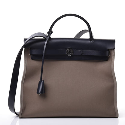 Hermes Vache Hunter Toile Herbag Zip 31 PM Etoupe Ebene 2 of 13