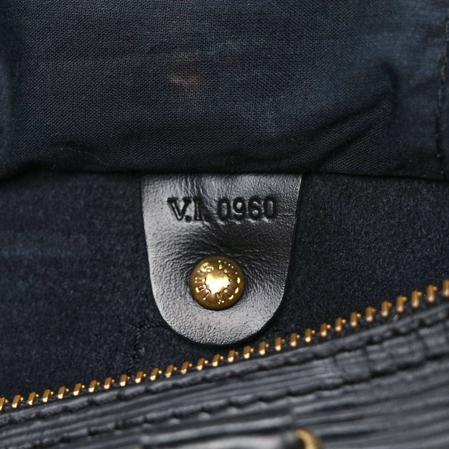 Louis Vuitton Epi Speedy 25 Black 7 of 11