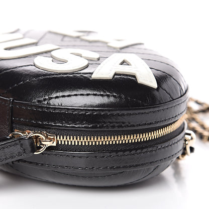 Chanel Lambskin Embroidered Chevron Quilted La Pausa Tassel Clutch Black 9 of 9