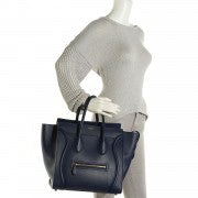 Celine Smooth Calfskin Mini Luggage Ink 2 of 18