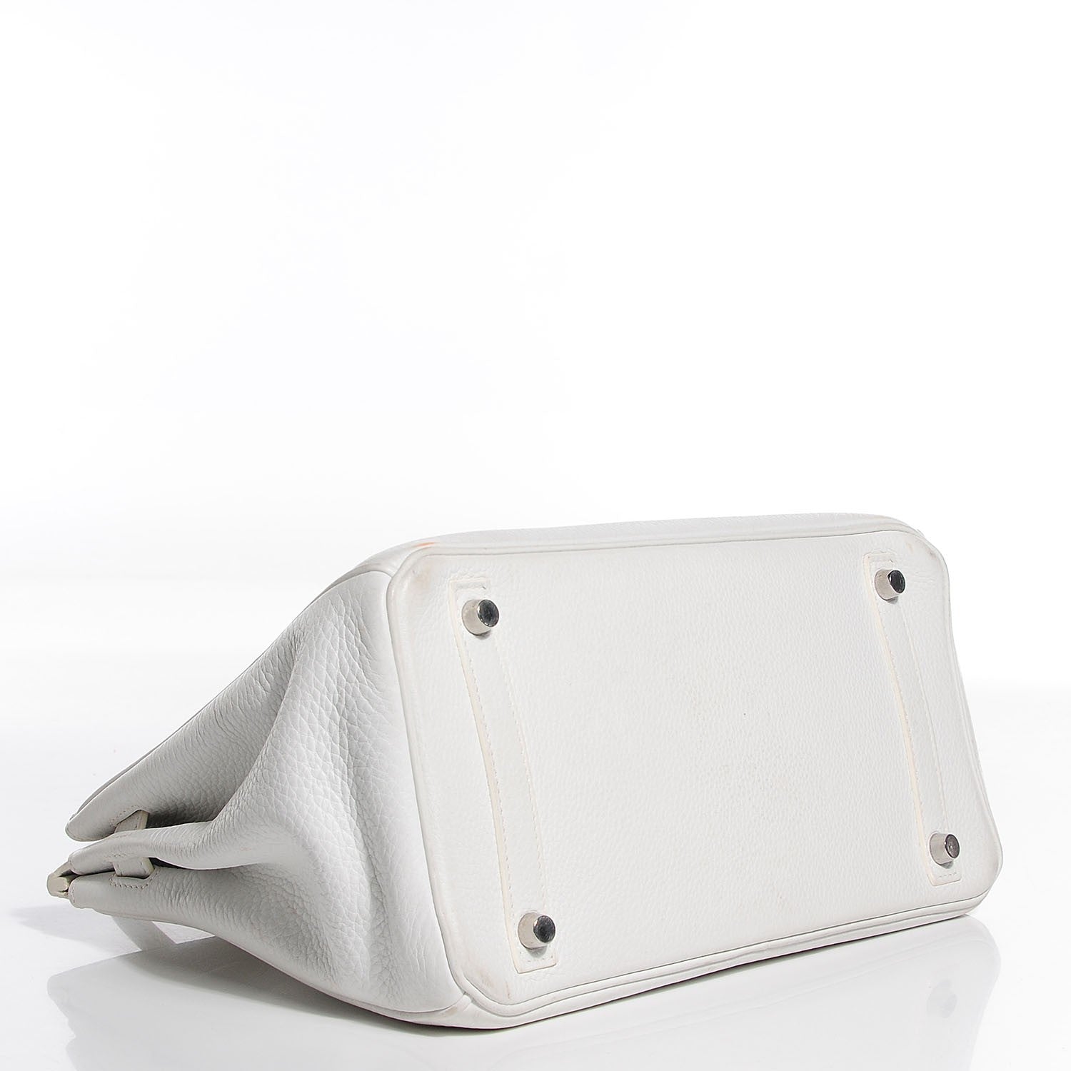 Hermes Taurillon Clemence Birkin 30 White 6 of 28
