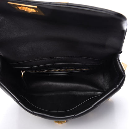Valentino Garavani Nappa Large Roman Stud Shoulder Bag Black 5 of 9