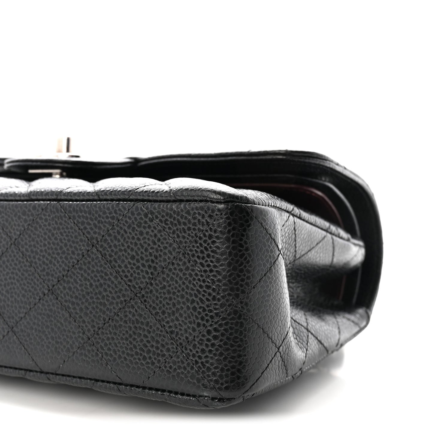 Caviar Quilted Small Double Flap Black