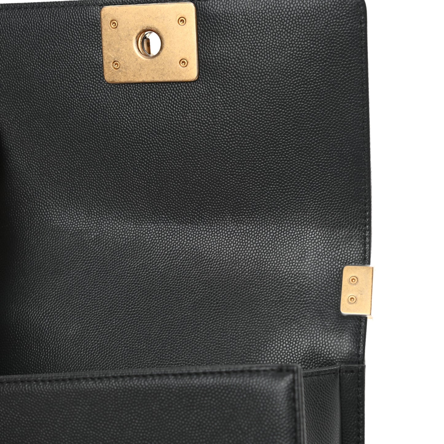 Caviar Chevron Quilted Small Boy Flap Dark Grey