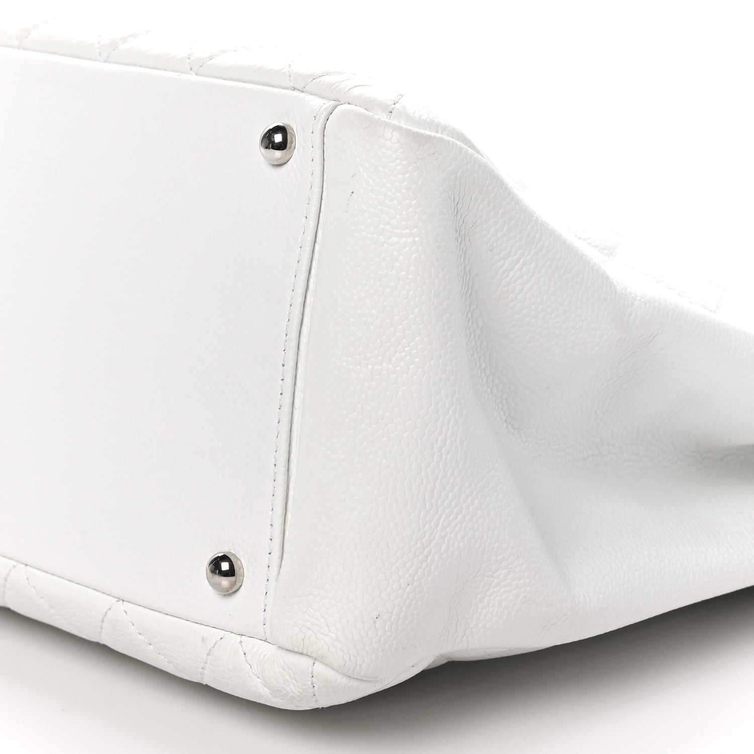 Chanel Caviar Quilted XL Grand Shopping Tote GST White 11 of 11