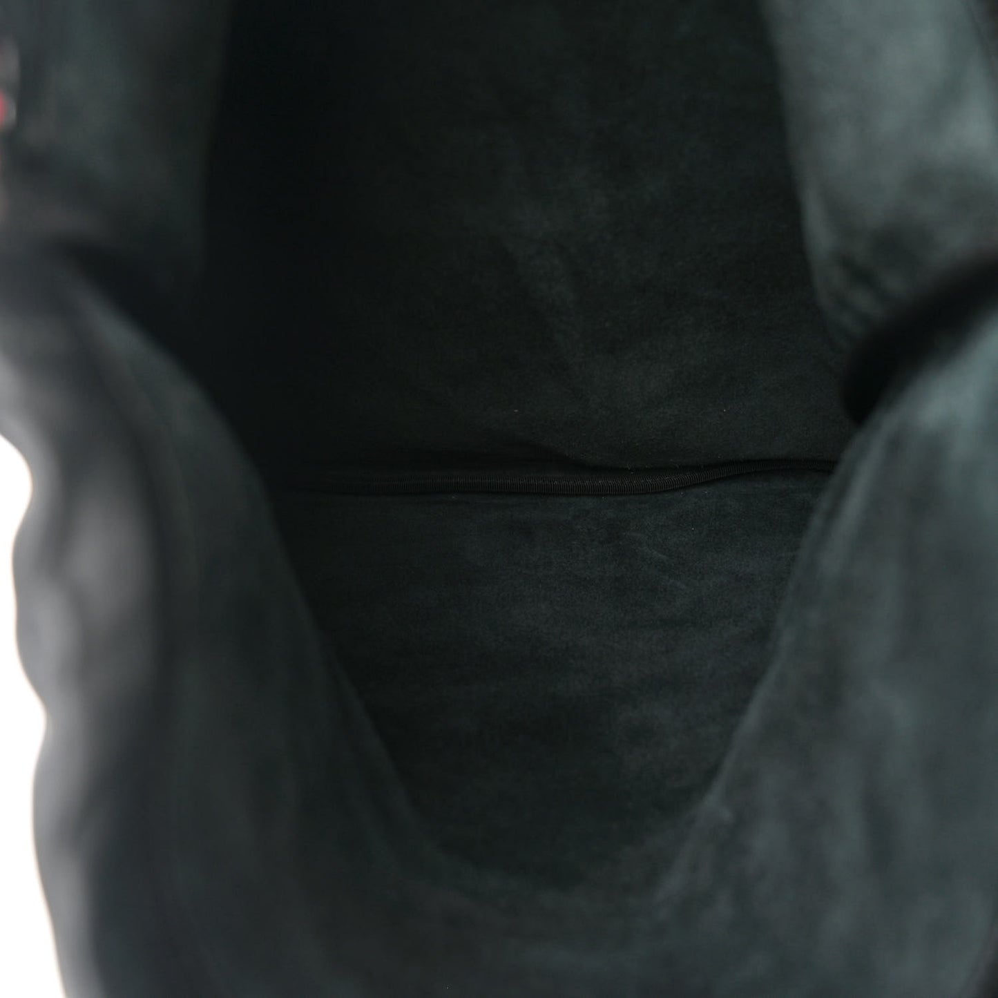 Calfskin Logo Drawstring Backpack Black