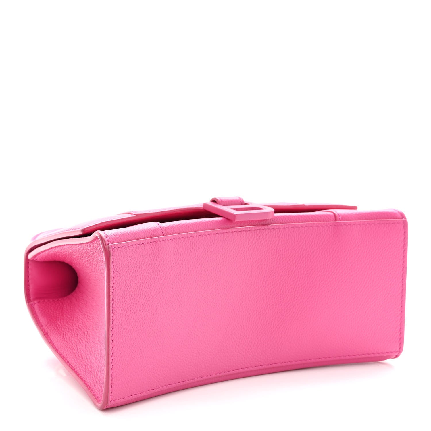 Balenciaga Grained Calfskin Tonal B Small Hourglass Top Handle Bag Acid Fuchsia 4 of 13