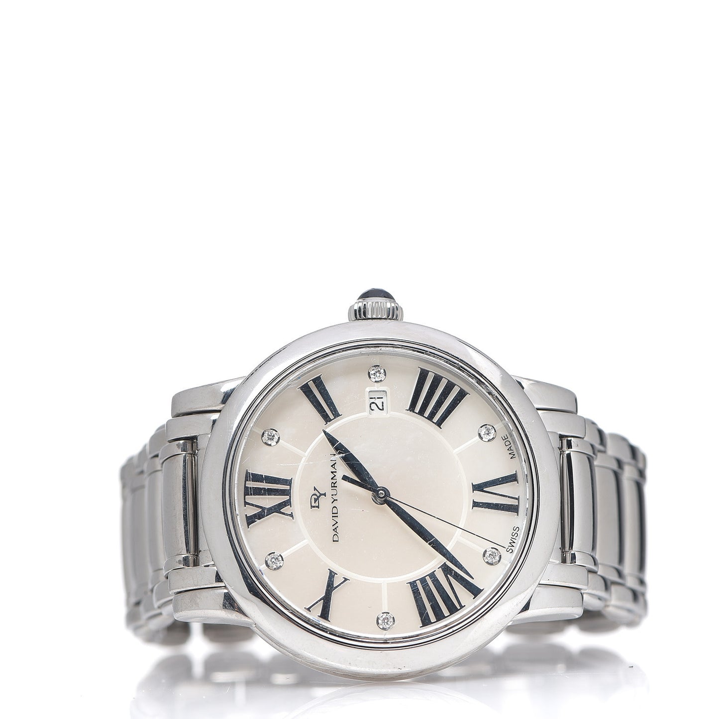 Stainless Steel Diamond Mother of Pearl 38mm Classic Quartz Watch
