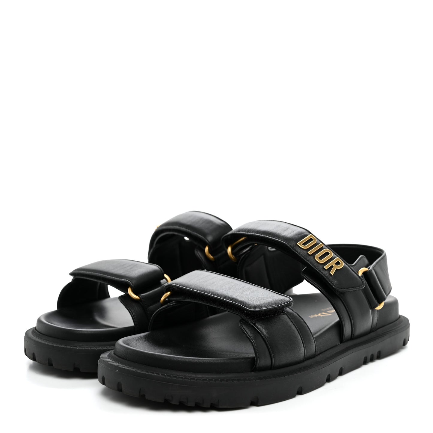 Lambskin Dioract 10mm Sandals 37 Black