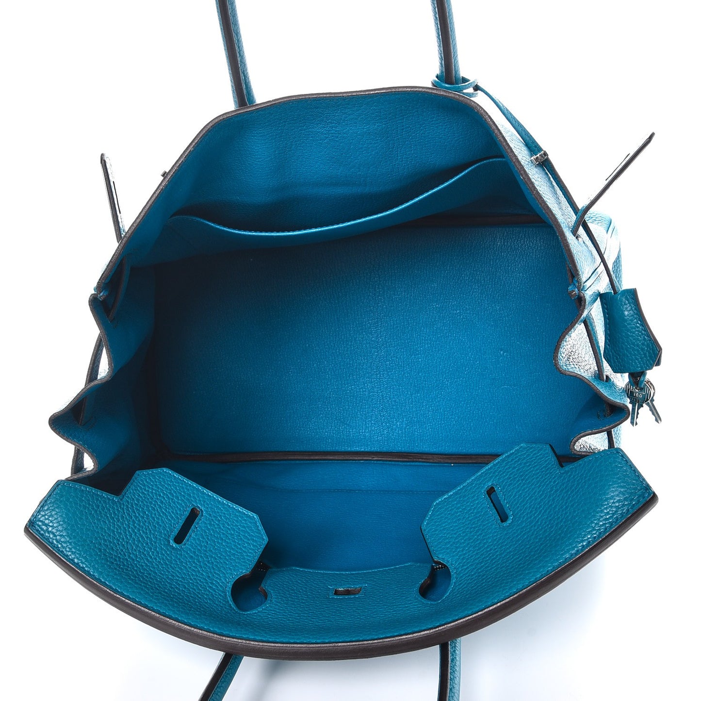 Taurillon Clemence Birkin 35 Bleu Izmir