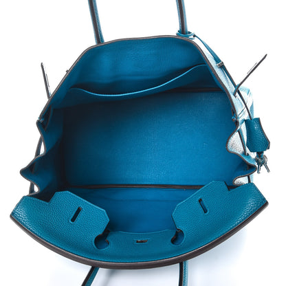 Hermes Taurillon Clemence Birkin 35 Bleu Izmir 7 of 42