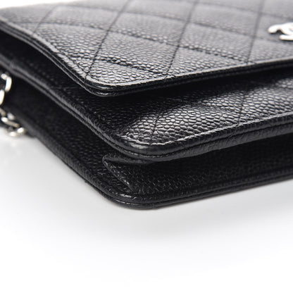 Chanel Caviar Quilted Wallet On Chain WOC Black 5 of 12