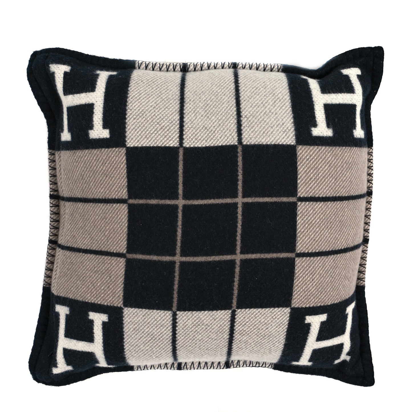 Wool Cashmere Avalon III Pillow PM Ecru Black
