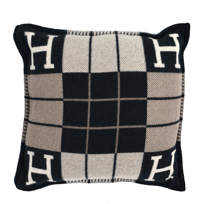 Hermes Wool Cashmere Avalon III Pillow PM Ecru Black 2 of 4