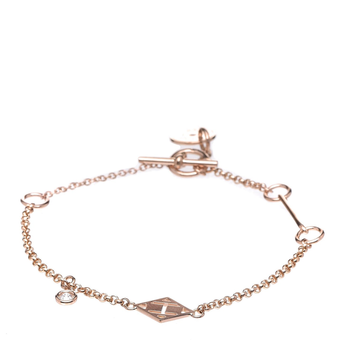 18K Rose Gold Diamond Gambade Bracelet SH
