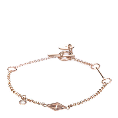 Hermes 18K Rose Gold Diamond Gambade Bracelet SH 9 of 11