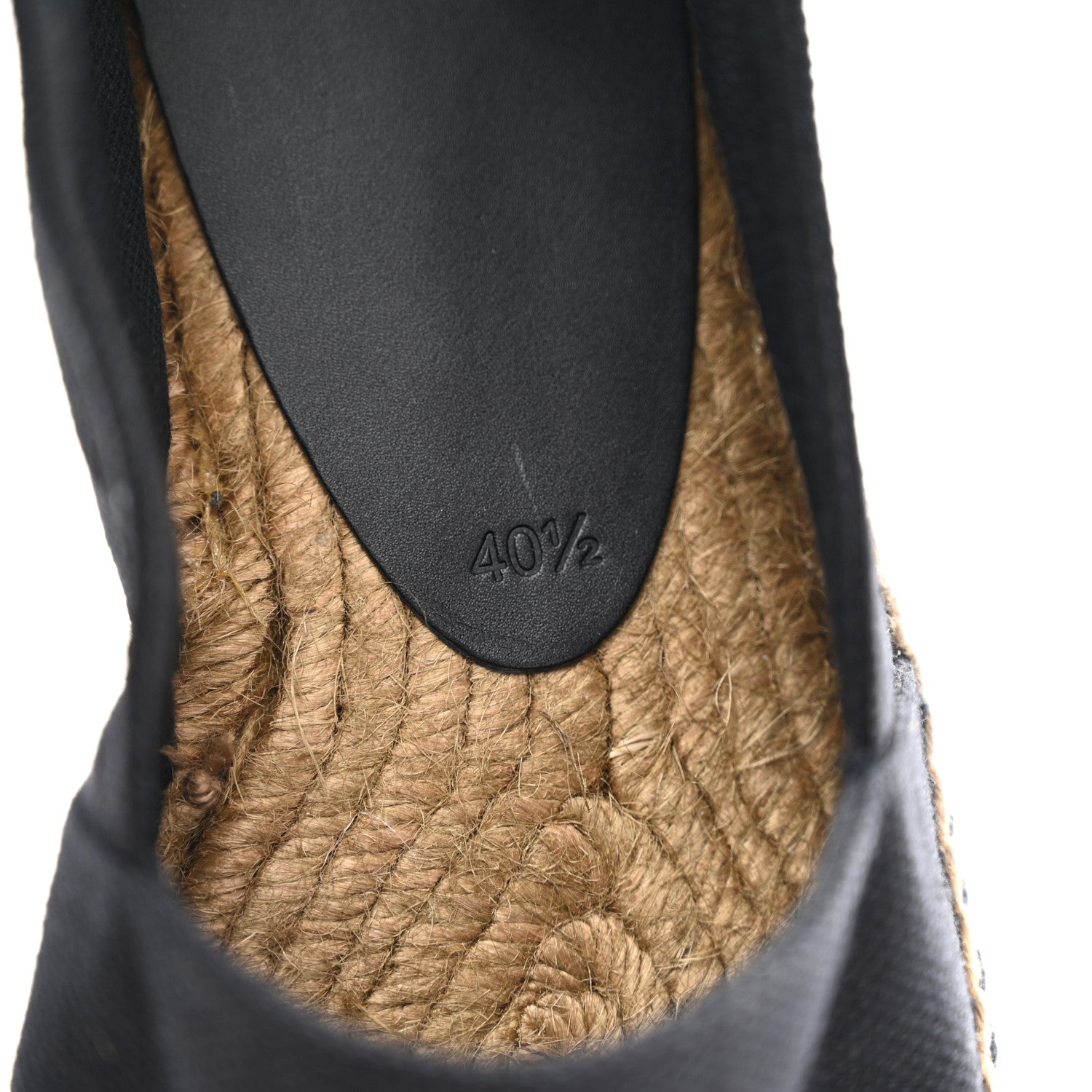 Saint Laurent Canvas Nappa Elba Light Logo Embroidered Espadrilles 40.5 Black 8 of 12