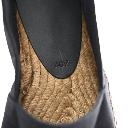 Saint Laurent Canvas Nappa Elba Light Logo Embroidered Espadrilles 40.5 Black 8 of 12