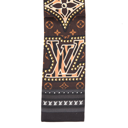 Louis Vuitton Silk Monogram LV World Bandeau Brown 3 of 4
