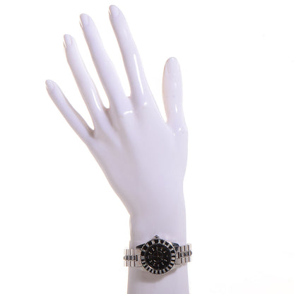 Christian Dior Stainless Steel Diamond Sapphire 29mm Christal Quartz Watch Black 2 of 6