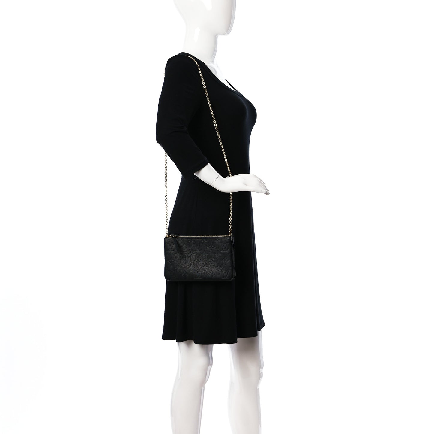 Empreinte Double Zip Pochette Black