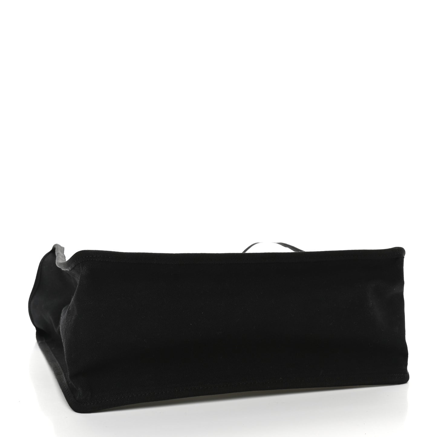 Canvas Calfskin Let's Demonstrate Small Tote White Black