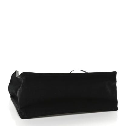 Chanel Canvas Calfskin Let's Demonstrate Small Tote White Black 4 of 9