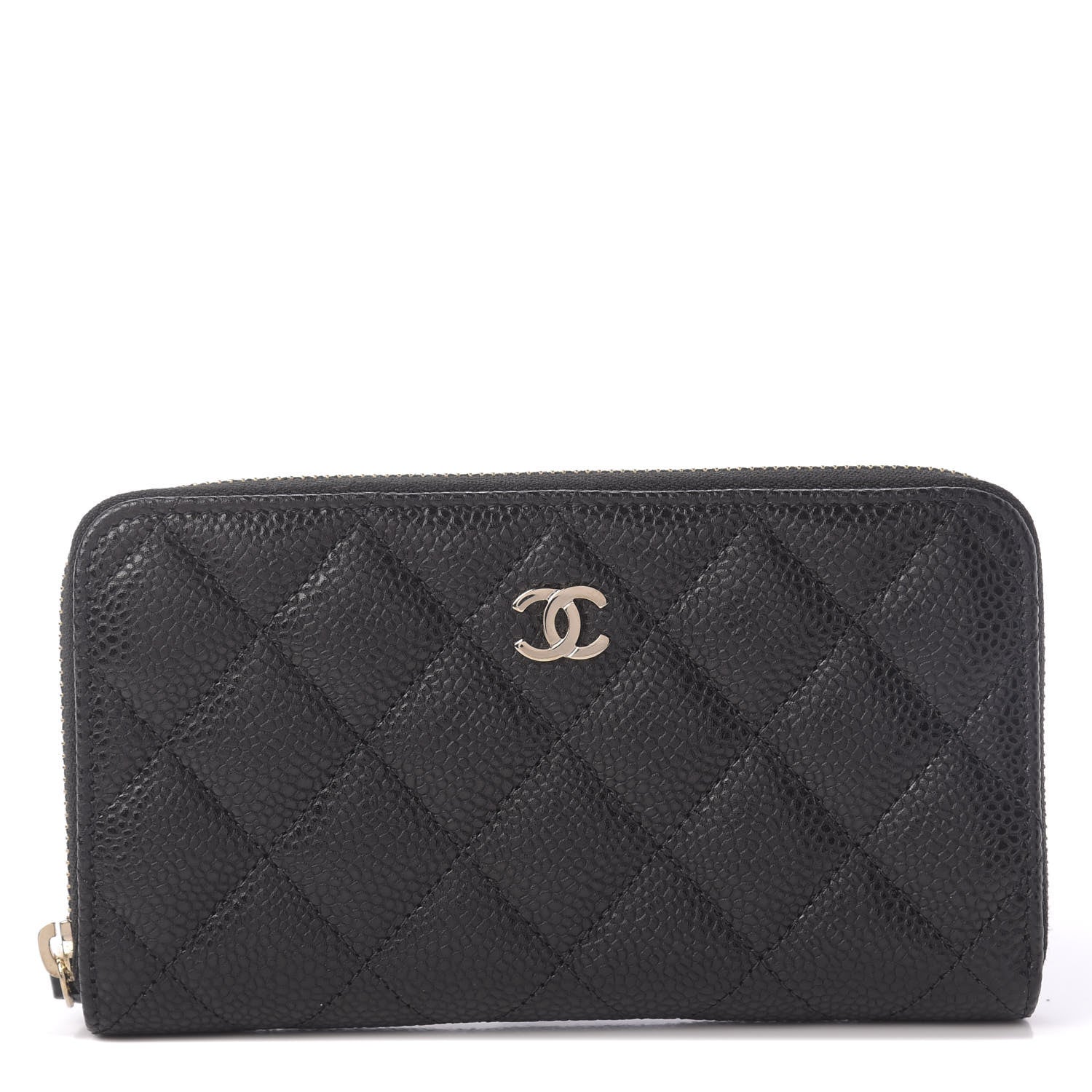 Chanel Caviar Quilted Small Zip Around Wallet Black 1 of 11