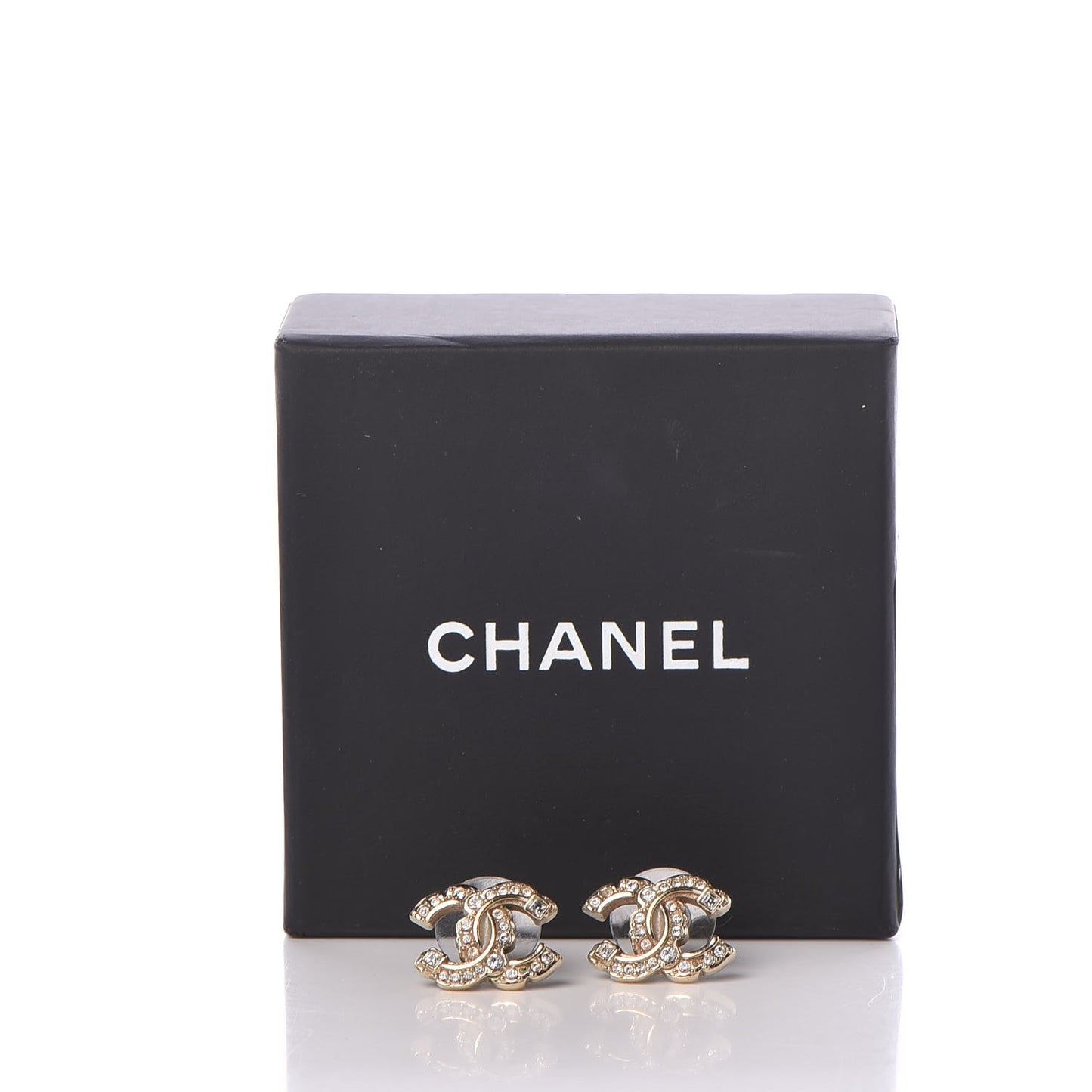 Crystal CC Earrings Gold
