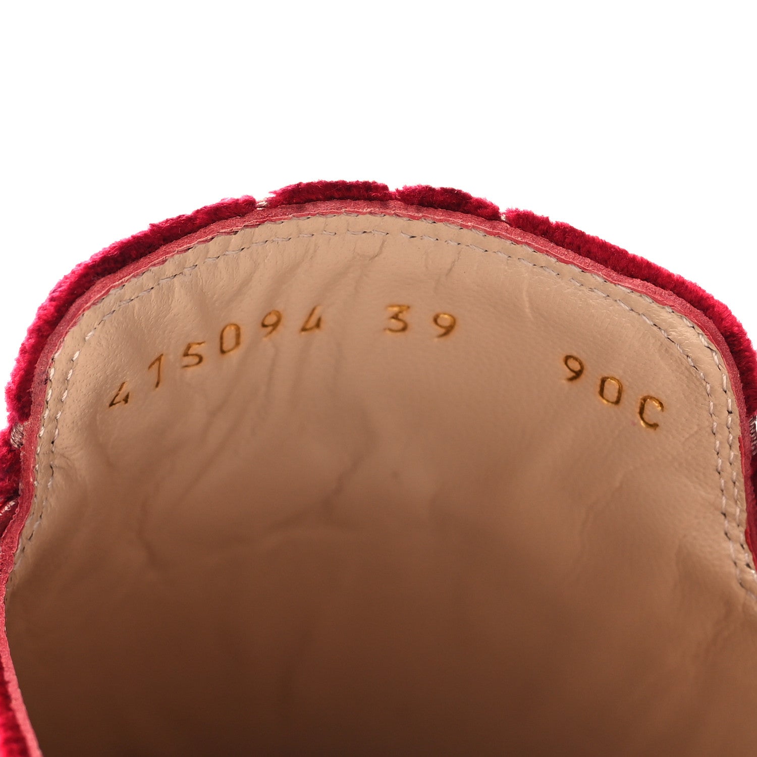 Gucci Velvet GG Monogram Womens Princetown Slippers 39 Red Cipria 6 of 8