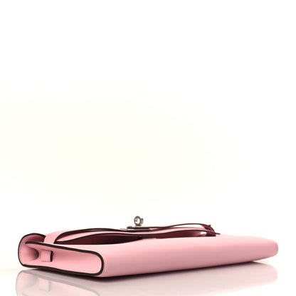 Hermes Swift Kelly Cut Clutch Pochette Rose Sakura 8 of 19