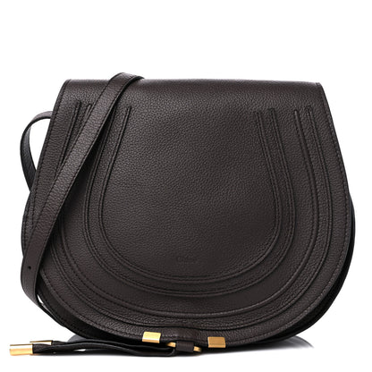 Chloe Grained Calfskin Medium Marcie Saddle Bag Bold Brown 1 of 9