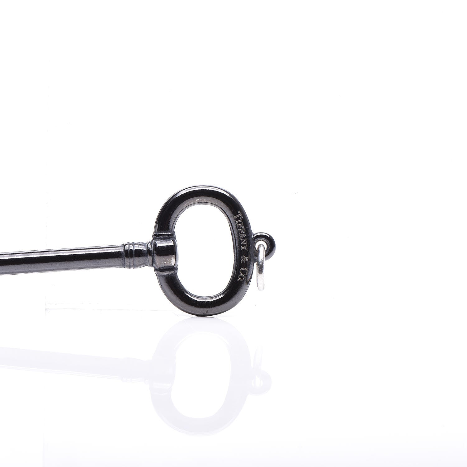 Tiffany Black Titanium Oval Key Pendant 4 of 5