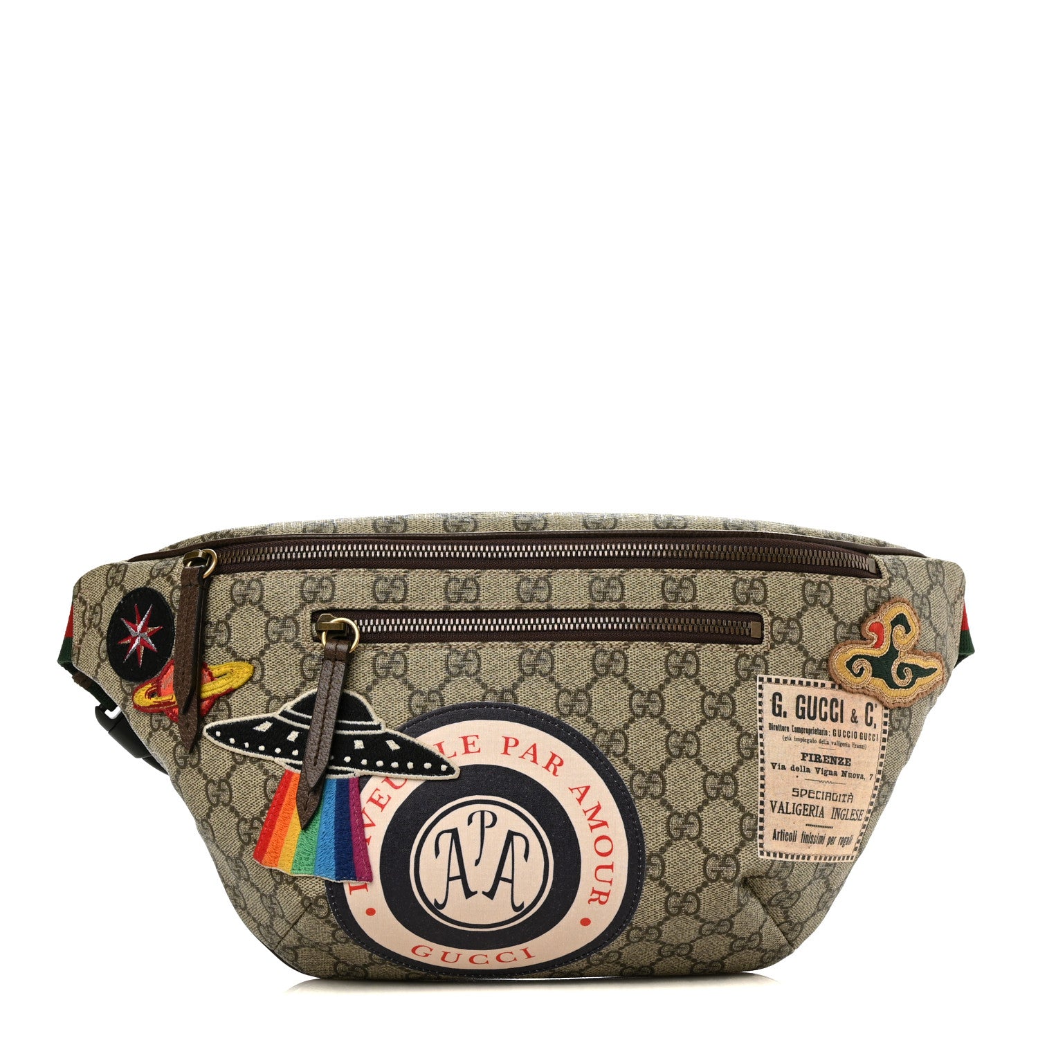 Gucci GG Supreme Monogram Courrier Belt Bag Beige New Acero 1 of 10