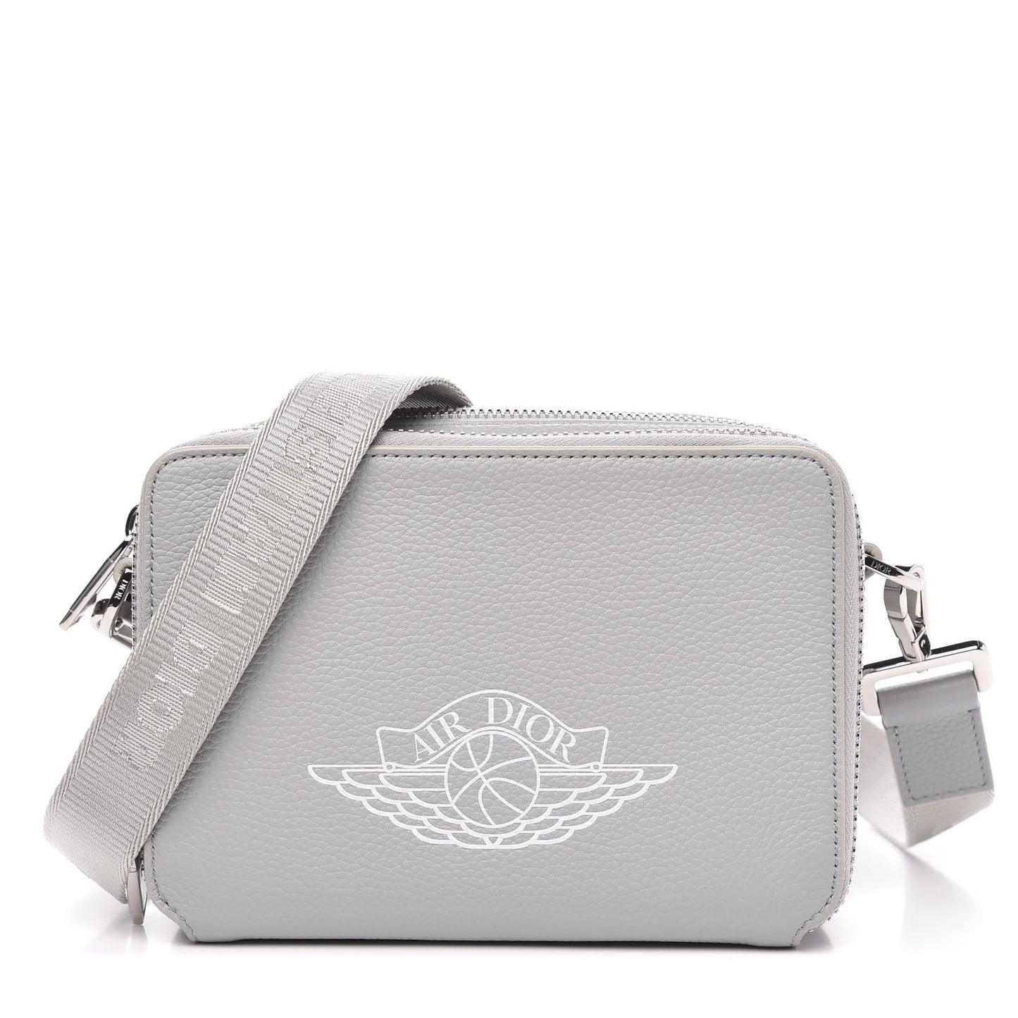 X AIR JORDAN Grained Calfskin Crossbody Grey