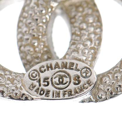 Chanel Crystal Timeless CC Earrings Silver 4 of 7