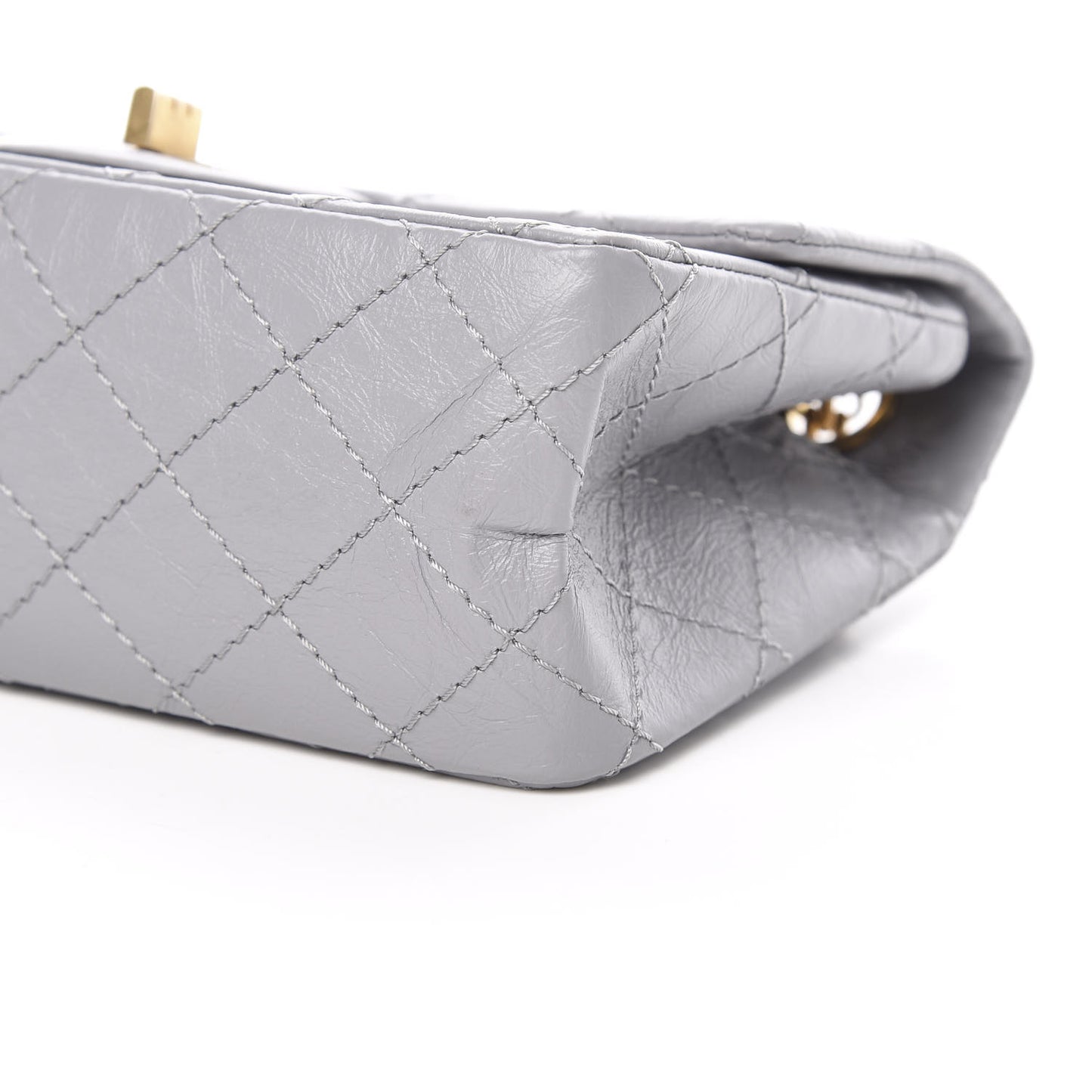 Aged Calfskin Quilted 2.55 Reissue Mini Flap Grey